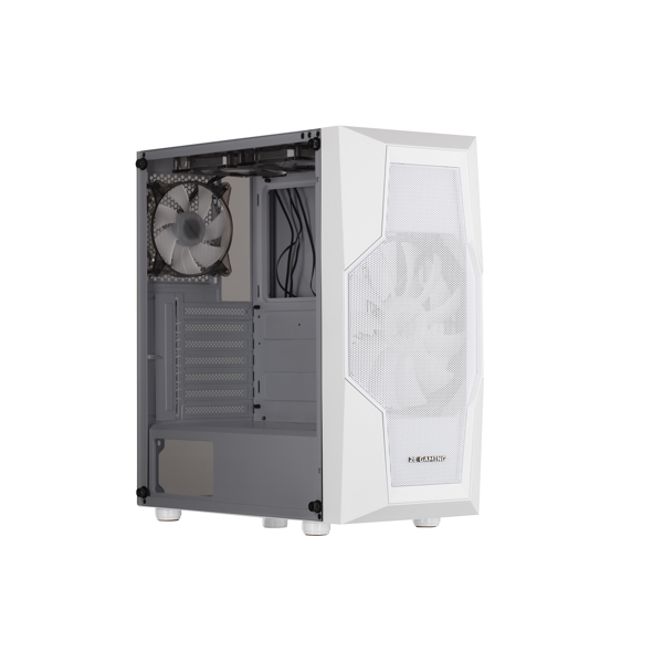 2E G2057W Gamin Case TURBO, MidT, 2xUSB2.0, 1xUSB3.0, 1x200+3x120ARGB, TG (side panel), without PSU White