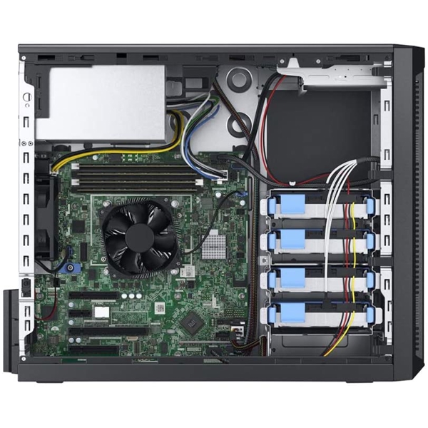 სერვერი Dell PowerEdge T140 Intel Xeon E-2226G Chassis with up to 4x3.5", 2x 16GB, 2x 4TB 7.2K RPM SATA, PERC H330 RAID Controller, DVD+/-RW SATA,