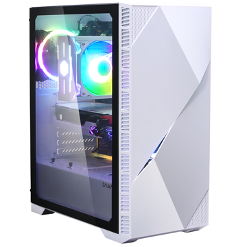 ქეისი Zalman Z3 Iceberg Computer Case, MidT, 1xUSB2.0, 2xUSB3.0, 2x120mm, TG (side panel), without PSU White