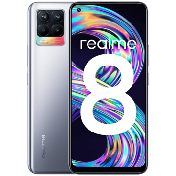 მობილური ტელეფონი Realme 8 (RMX3085) 6GB, 128GB Dual SIM LTE Cyber Silver