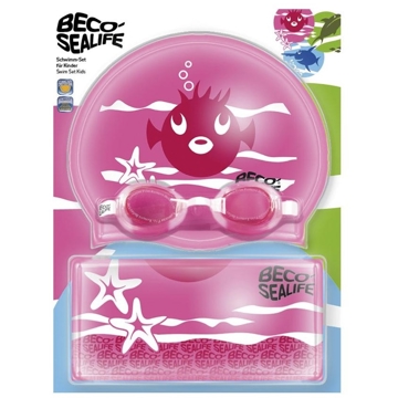 საბავშვო საცურაო ნაკრები Beco Swimming Set Sealife Pink