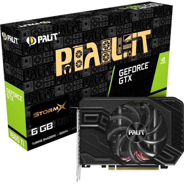 ვიდეო დაფა Palit NE6166T018J9-161F GTX1660Ti, STORMX 6GB, GDDR6 192bit DVI HDMI DP