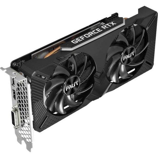 ვიდეო დაფა Palit NE62060018J9-1160A-1 RTX2060 DUAL 6GB, GDDR6 192bit DVI HDMI DP