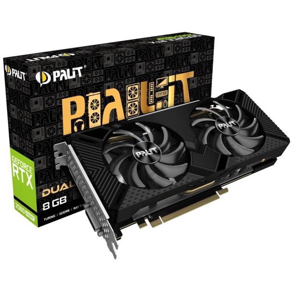 ვიდეო დაფა Palit NE6206S018P2-1160A-1 RTX2060SUPER DUAL 8GB, GDDR6 256bit DVI HDMI DP