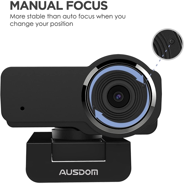 ვებკმერა Ausdom AW635 1080P Live Webcam For Video Chat Live Streaming Black