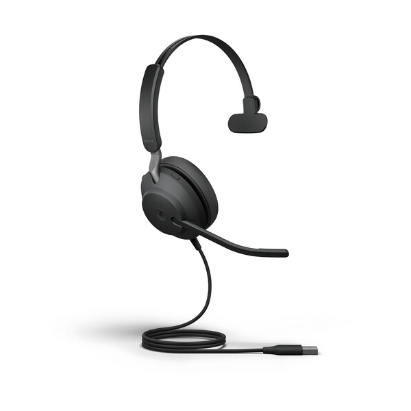 ყურსასმენი Jabra Evolve2 40, USB-A, MS Mono Black