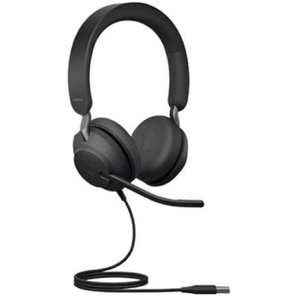 ყურსასმენი Jabra 24089-999-999 Evolve2 40 MS Stereo, Headset, Wired, USB, Black