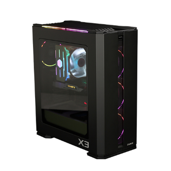 Zalman X3 BLACK Case MidT, 2xUSB2.0, 2xUSB3.0, 4x120RGB, TG (side panel), without PSU Black