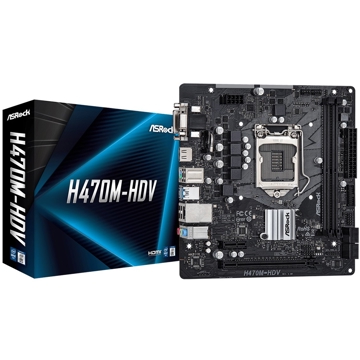 დედა დაფა ASRock H470M-HDV Motherboard s1200 H470 2xDDR4 HDMI-DVI-VGA mATX