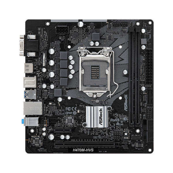 ASRock H470M-HVS Motherboard s1200 H470 2xDDR4 HDMI-VGA mATX