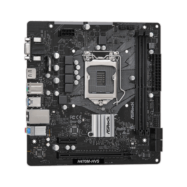 დედა დაფა ASRock H470M-HVS Motherboard s1200 H470 2xDDR4 HDMI-VGA mATX