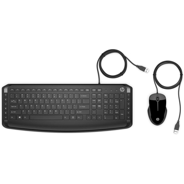 HP 9DF28AA Pavilion Wired Keyboard and Mouse 200 Black