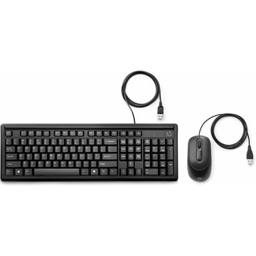 კლავიატურა+მაუსი HP 6HD76AA Wired Combo Keyboard Russ Black