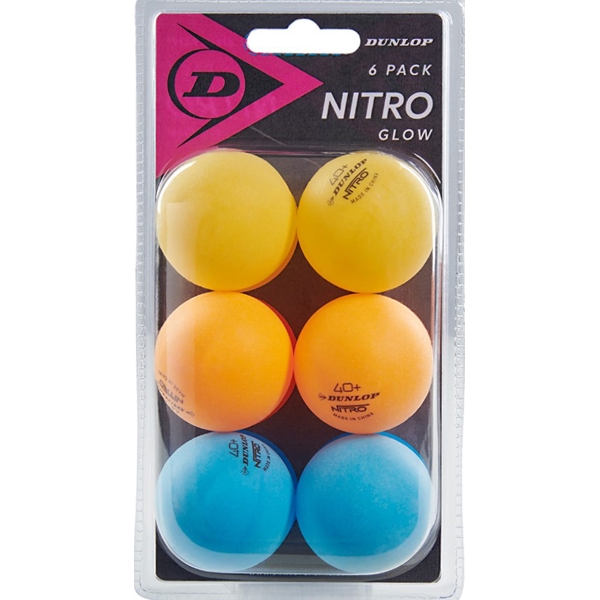 მაგიდის ტენისის ბურთი 6 ცალი DUNLOP 827DN679349 NITRO GLOW