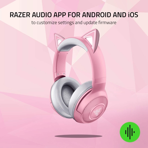 ყურსასმენი Razer Gaming Headset Kraken Kitty Edition Quartz BT RGB Pink