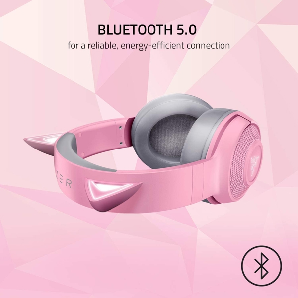 ყურსასმენი Razer Gaming Headset Kraken Kitty Edition Quartz BT RGB Pink