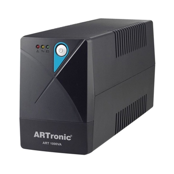 უწყვეტი კვების წყარო ARTronic ART 1000, 1000 VA, 600W, 2x(12V/7Ah ) batteries, Black