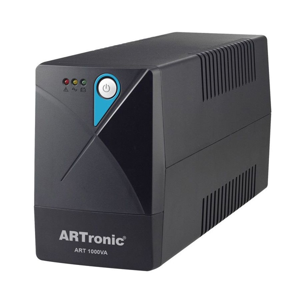 უწყვეტი კვების წყარო ARTronic ART 1000, 1000 VA, 600W, 2x(12V/7Ah ) batteries, Black