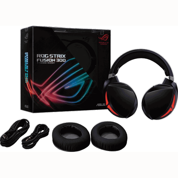 ყურსასმენი ASUS ROG Strix Fusion 300 USB, Wired, 3.5 mm jack, Black