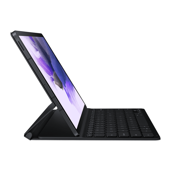 პლანშეტის ქეისი კლავიატურა Samsung Galaxy Tab S7 Plus S7 FE Book Case With Keyboard Cove Slim Black (EF-DT730BBRGRU)