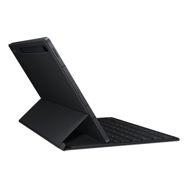 პლანშეტის ქეისი კლავიატურა Samsung Galaxy Tab S7 Plus S7 FE Book Case With Keyboard Cove Slim Black (EF-DT730BBRGRU)