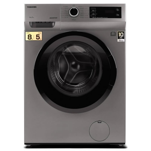 Toshiba TWD-BK90S2GE(SK) 8kg, 1200 Rpm, Black/Silver