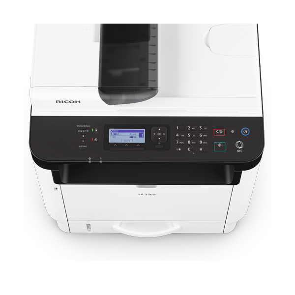 პრინტერი Ricoh SP 330SN Multifunction Mono Laser Printer ADF, RJ-45, USB White