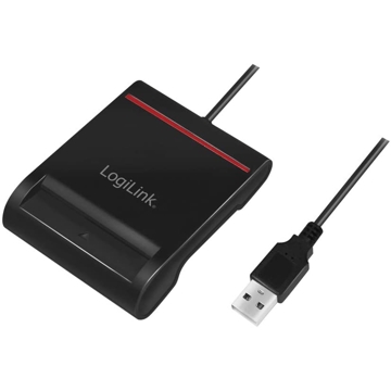 ID ბარათის წამკითხველი Logilink CR0047 USB 2.0 Smart ID Cardreader Black