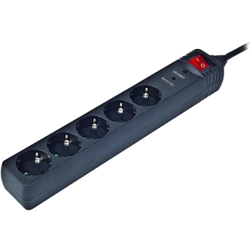 დენის ადაპტორი Gembird SPG5-C-10 Surge protector 3m Black