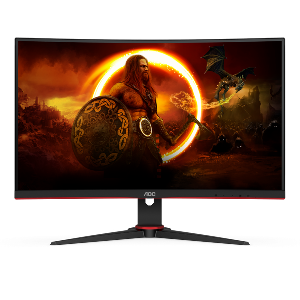 მონიტორი AOC C27G2ZE/BK  27" FHD LCD, 240Hz, HDMI, DisplayPort, Hphone out Black/Red