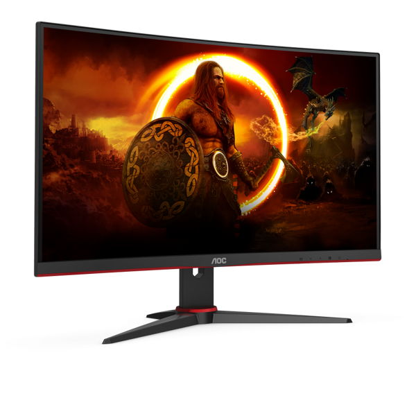 მონიტორი AOC C27G2ZE/BK  27" FHD LCD, 240Hz, HDMI, DisplayPort, Hphone out Black/Red