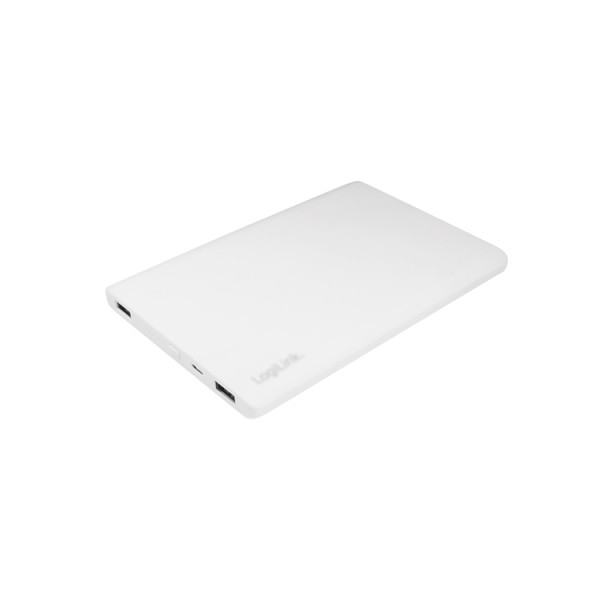 დამტენი Logilink PA0128 Mobile Power Bank slim, Micro USB 12 000mAh White