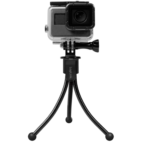 სადგამი Logilink AA0139 Tripod for webcam microphone andothers 9cm flexible legs Black