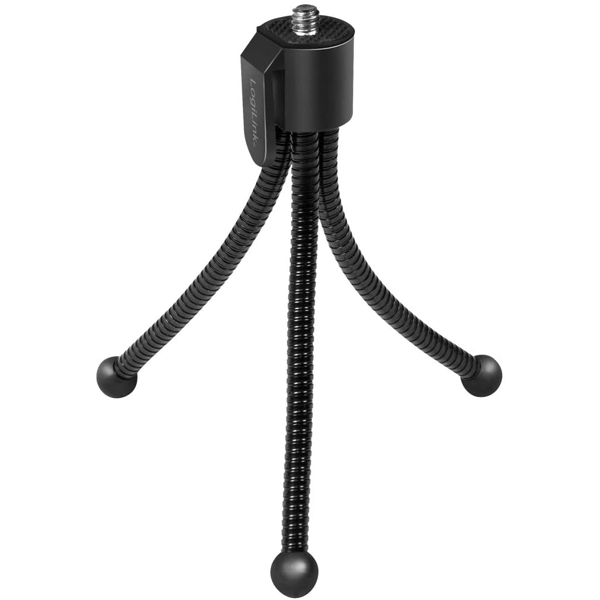 სადგამი Logilink AA0139 Tripod for webcam microphone andothers 9cm flexible legs Black