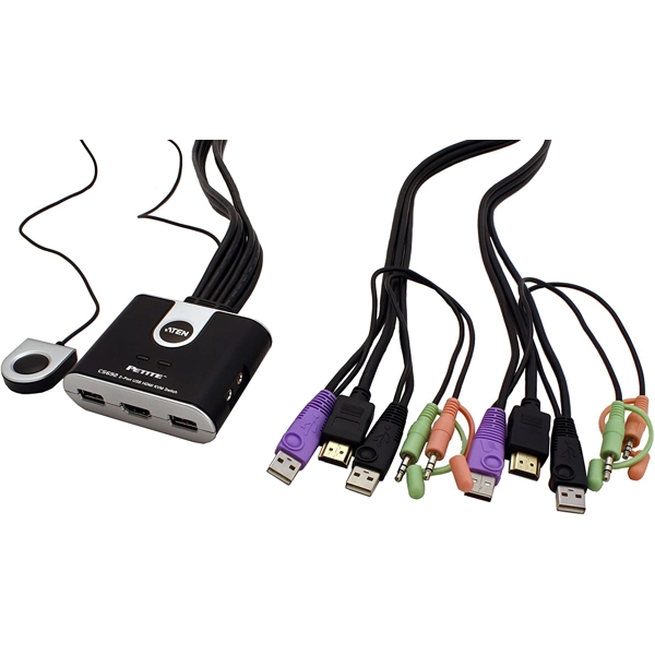 სვიჩი Aten CS692 KVM Switch 2-Port USB HDMI Audio