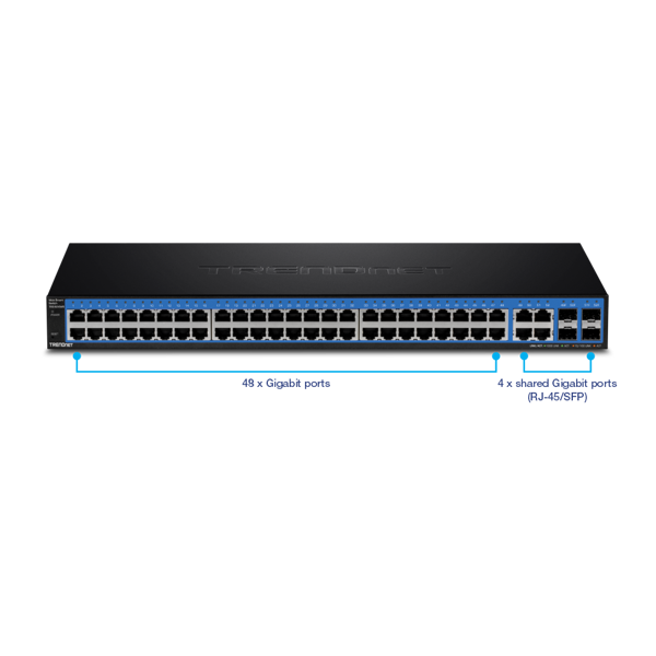 სვიჩი Trendnet TEG-524WS 52-Port Gigabit Web Smart Switch