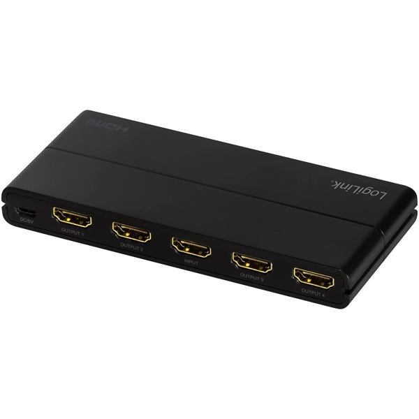 სპლიტერი Logilink HD0037 HDMI splitter 1x4-Port 4K/60 Hz Black