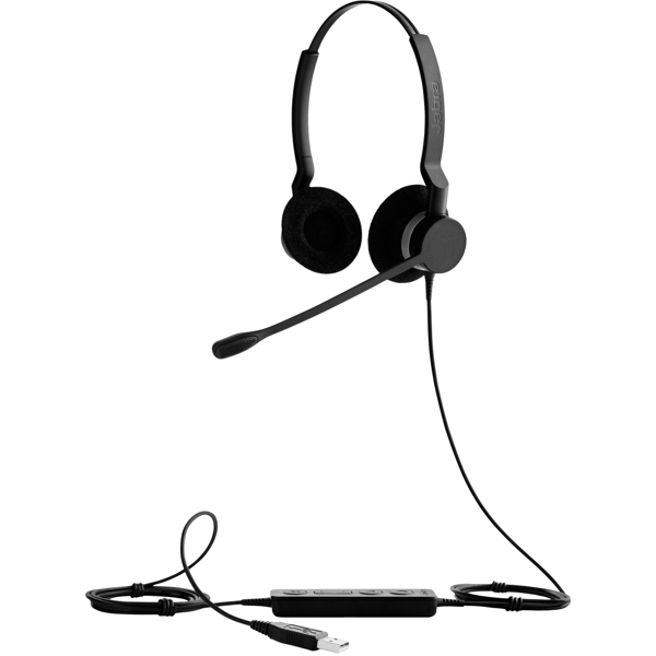 ყურსასმენი Jabra Biz 2300 Wideband Duo Wired Headset USB Black