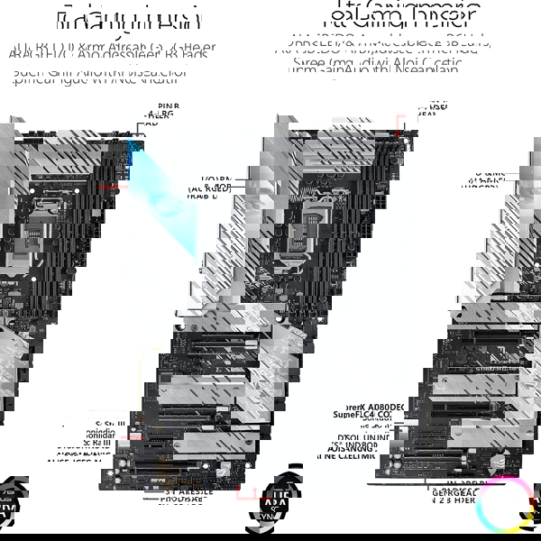დედა დაფა Asus STRIX_Z590A_GAMING_WIF, s1200 Z590, 4xDDR4, M.2, Wi-Fi, BT, ATX