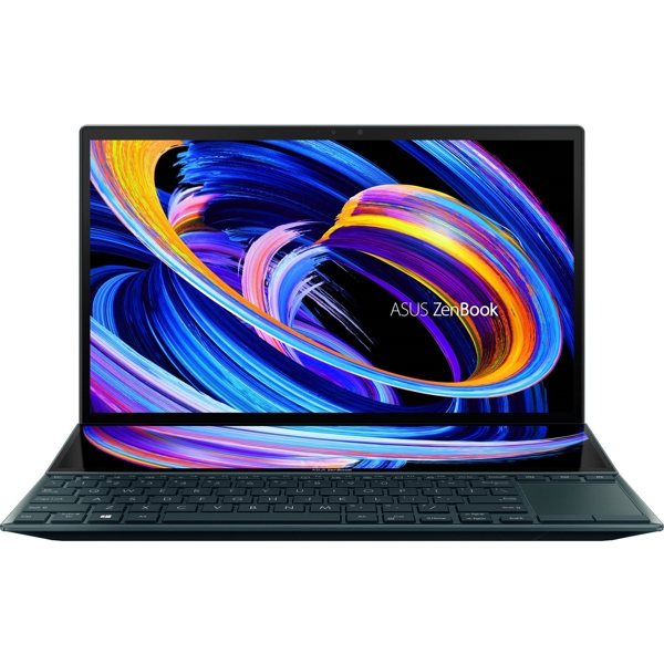 ნოუთბუქი Asus Zenbook Pro Duo UX482 14" Intel Core i7-1165 16GB, 1TB SSD MX 450 2GB W10 Pro Celestial Blue