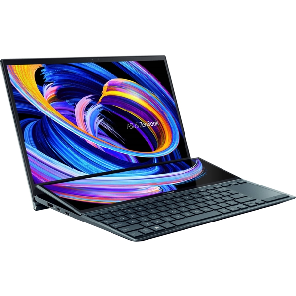 ნოუთბუქი Asus Zenbook Pro Duo UX482 14" Intel Core i7-1165 16GB, 1TB SSD MX 450 2GB W10 Pro Celestial Blue