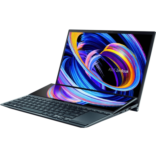 ნოუთბუქი Asus Zenbook Pro Duo UX482 14" Intel Core i7-1165 16GB, 1TB SSD MX 450 2GB W10 Pro Celestial Blue