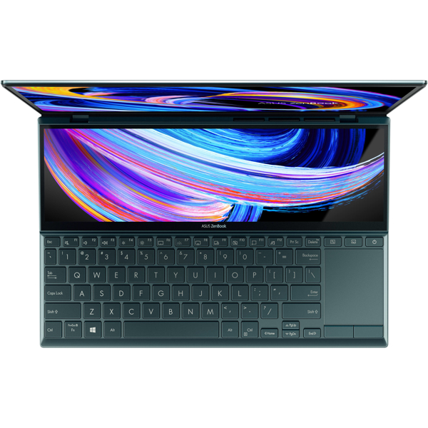 ნოუთბუქი Asus Zenbook Pro Duo UX482 14" Intel Core i7-1165 16GB, 1TB SSD MX 450 2GB W10 Pro Celestial Blue