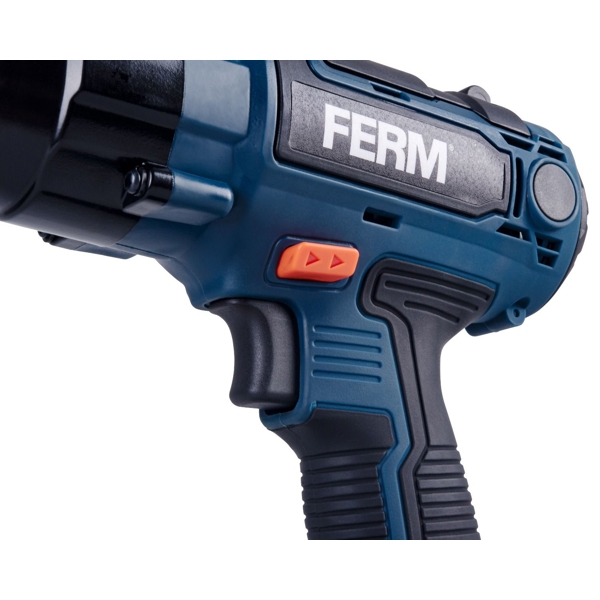 ქანჩსახრახნი FERM CDM1127 Cordless Li-Ion Impact Wrench with 2 Sockets/Battery and Charger, 18 V, Blue