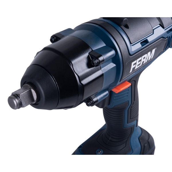 ქანჩსახრახნი FERM CDM1127 Cordless Li-Ion Impact Wrench with 2 Sockets/Battery and Charger, 18 V, Blue