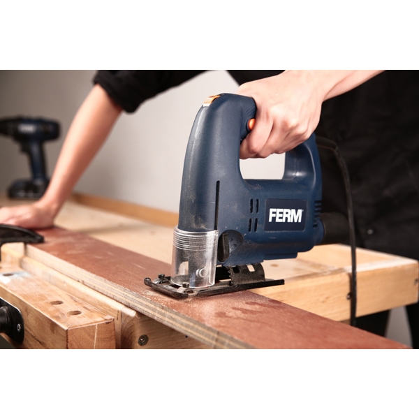 ბეწვა ხერხი FERM JSM1023 3 Plus 1 Pendulum Position Jig Includes 4 Saw Blades, 570 W, 240 V, Blue