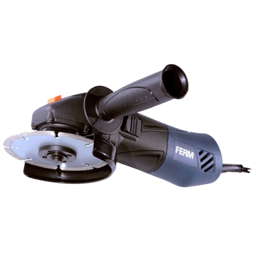 კუთხსახეხი FERM AGM1087 Angle Grinder 750W-125mm-With Softgrip and Side Handle, 850 W, 230 V, Blue