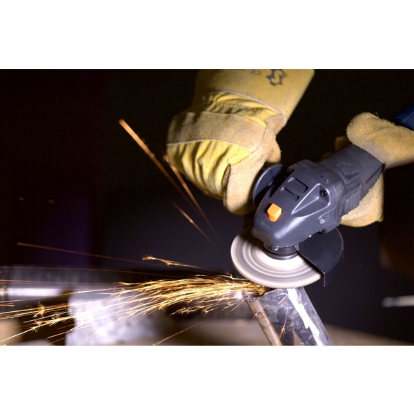 კუთხსახეხი FERM AGM1087 Angle Grinder 750W-125mm-With Softgrip and Side Handle, 850 W, 230 V, Blue