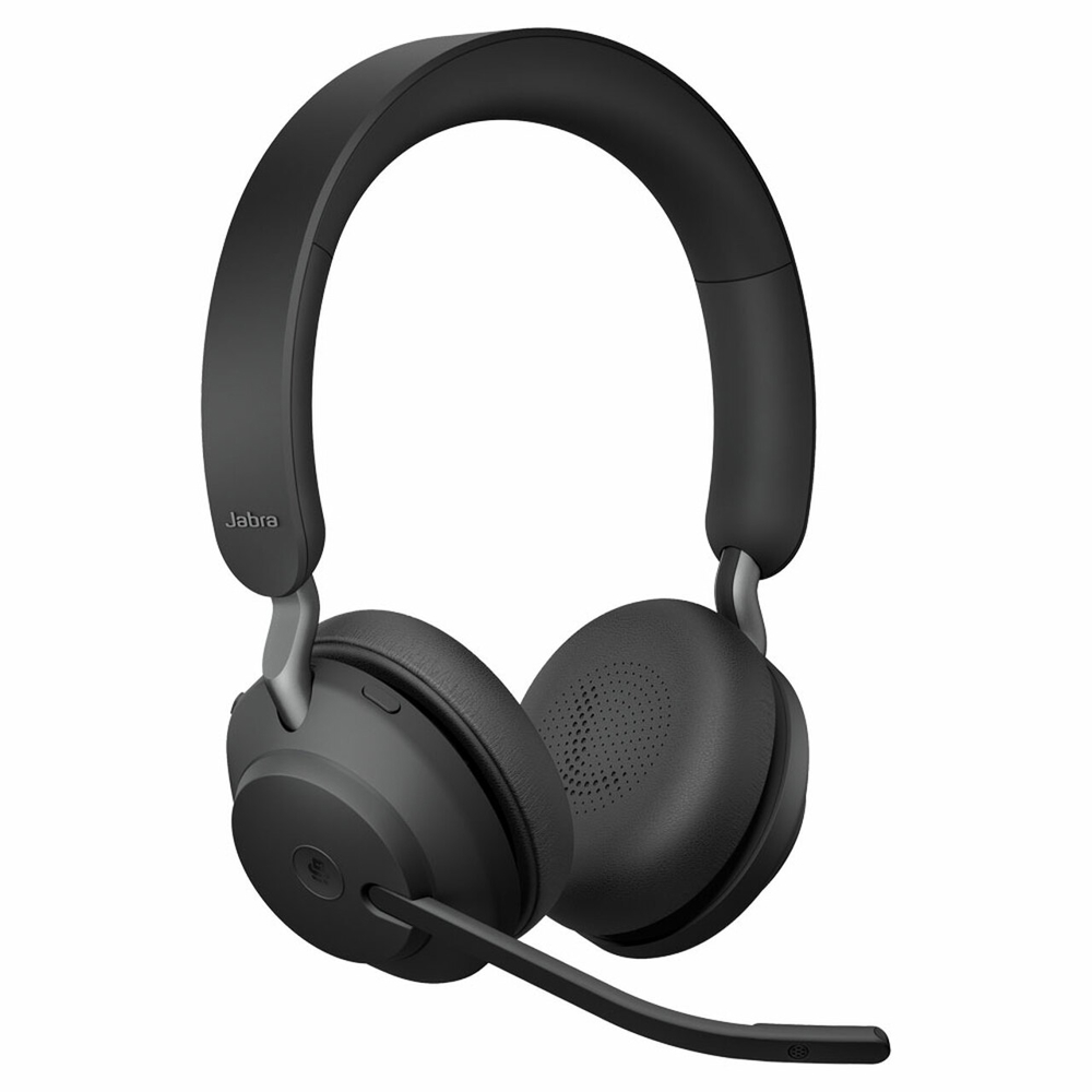 ყურსასმენი Jabra 26599-999-989 Evolve2 65, Link380a MS Wireless On-Ear Headset with Stereo Stand Black