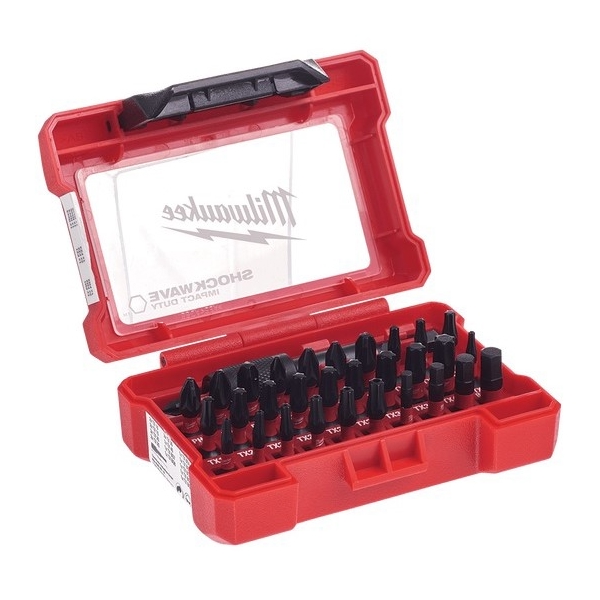 სახრახნისის თავაკების ნაკრები Milwaukee 4932464240 Shockwave 32 Piece Bits Set